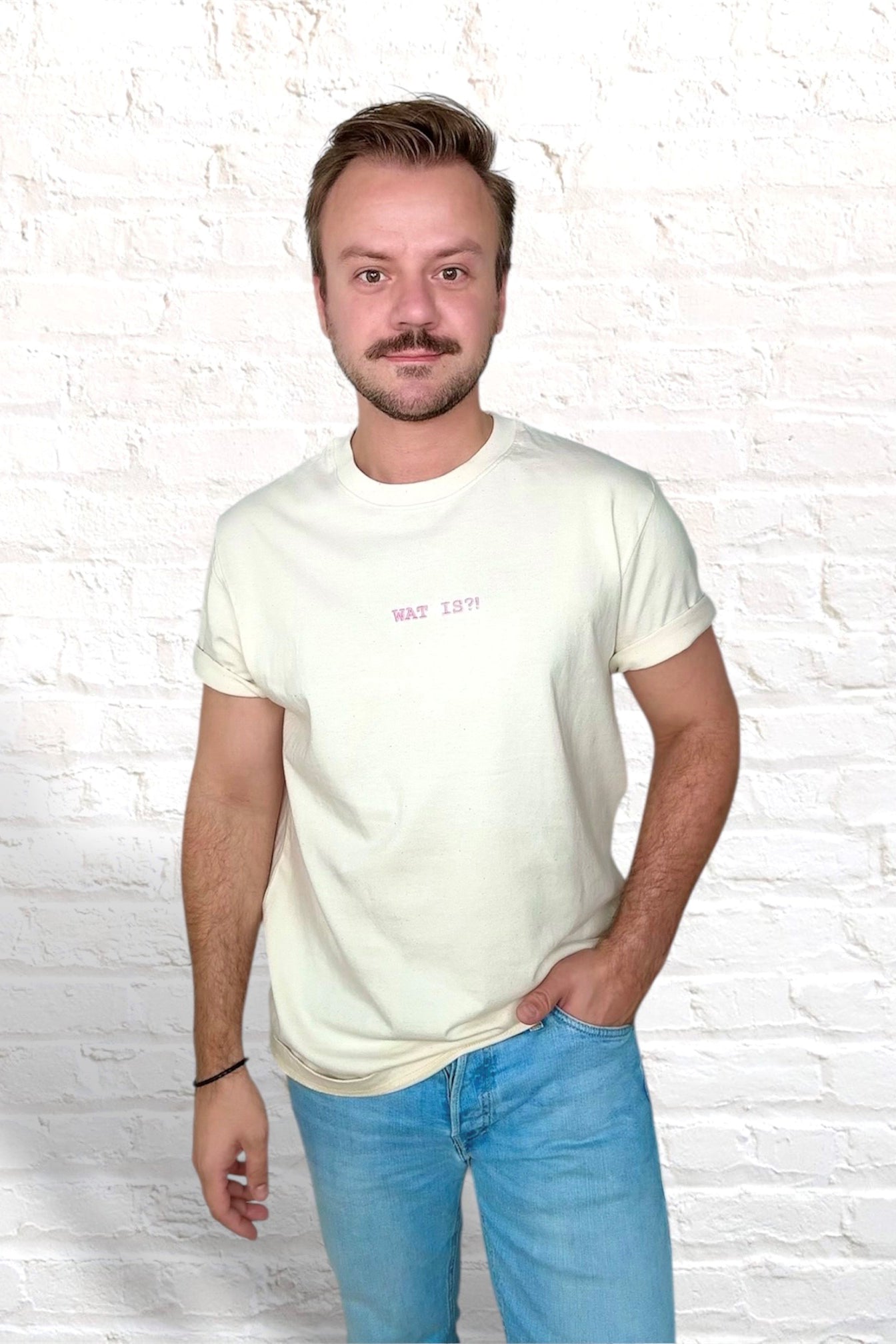 Wat is?! T-Shirt natural raw